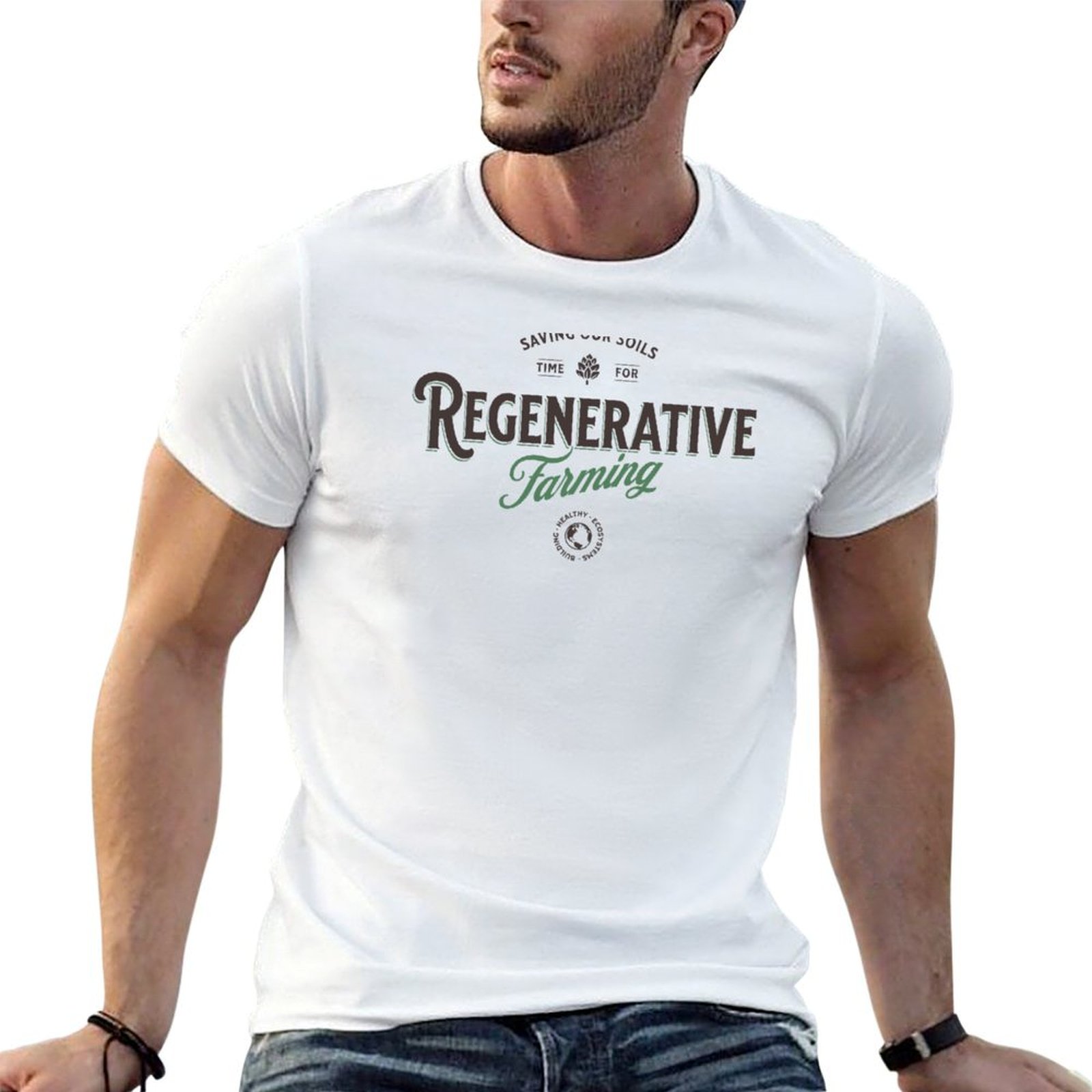 Regenerative Farming Agriculture - تي شيرت للزراعة التأهيلية والزراعة المتجددة،