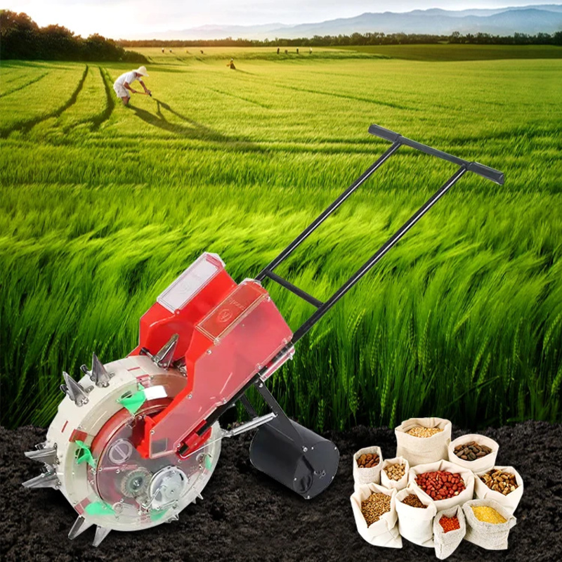 آلة بذر البذور اليدوية بالدفع  - مراجعة Agriculture Onion Farming وسعره